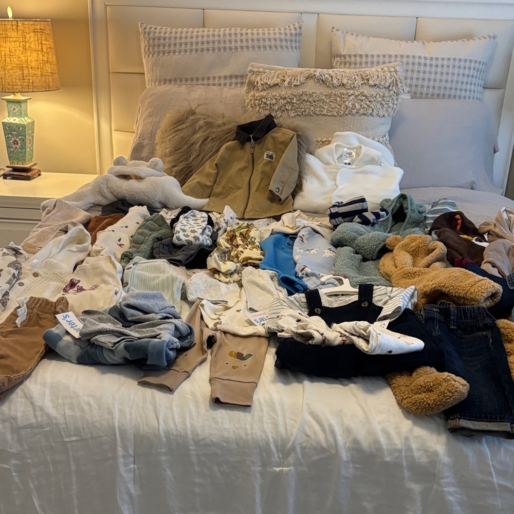 Hi end brands  100% OEKO-TEX 40 plus piece infant 3-6mo. boys wardrobe most new